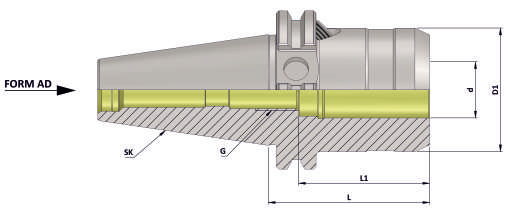 Силовий гідропластовий патрон KTA SK50 HC20S 64.5 AD