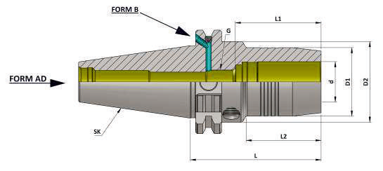 Гідропластовий патрон KTA SK50 HC12 80.5 AD+B