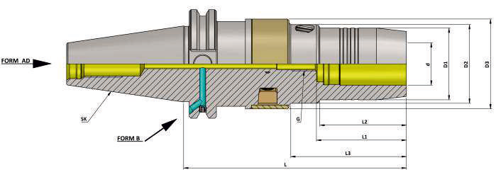 Гідропластовий патрон KTA SK50 HC20 110 AD+B/RA