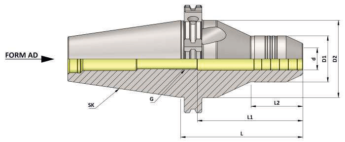 Гідропластовий патрон KTA SK50 HC16 110 T&C AD
