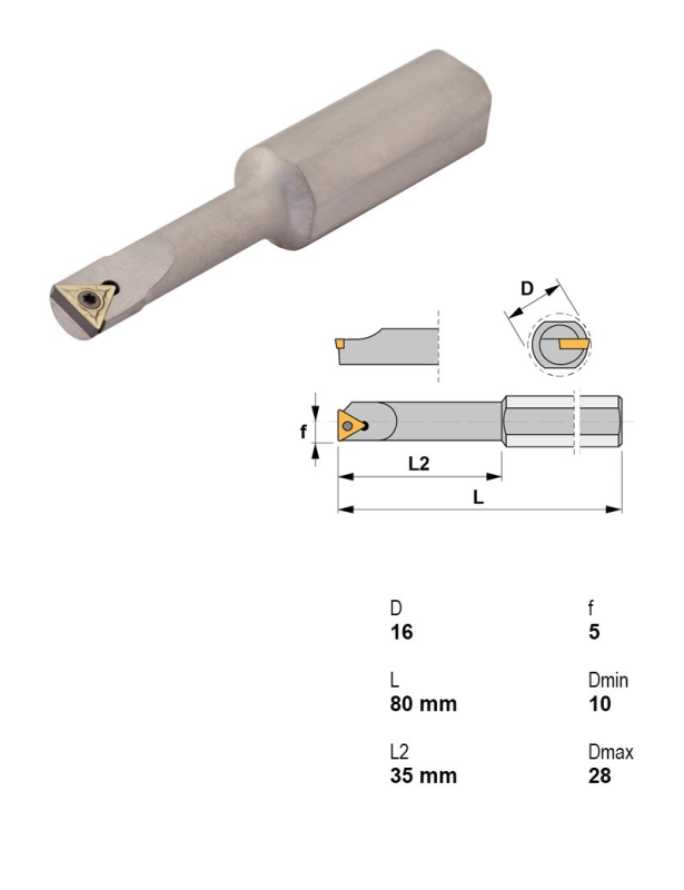 Розточувальний різець Canela S0816F-STFCR09