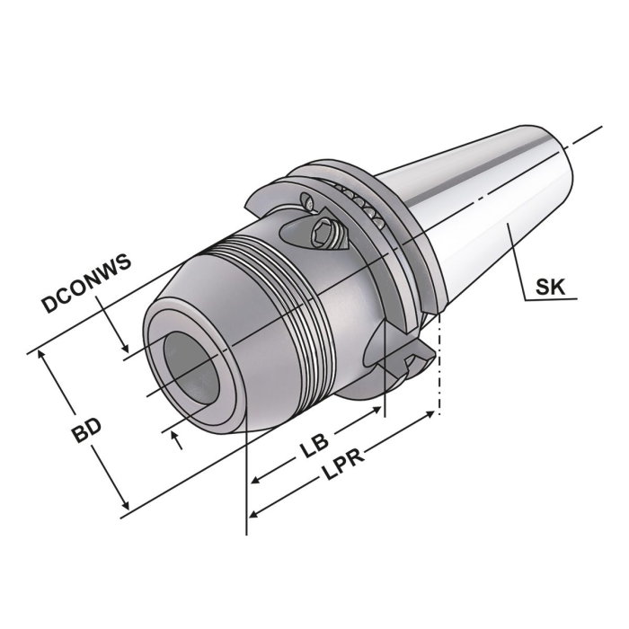 Гідропластовий патрон з перехідними втулками Kemmler 403.HP.20.065.RDC.S