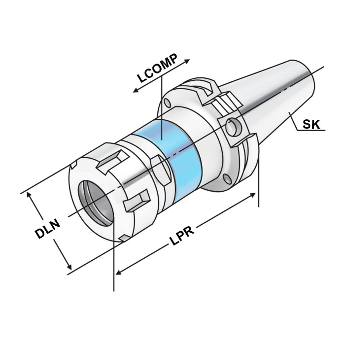 Різьбонарізний патрон з мікрокомпенсацією Kemmler 403.16.02.10.M